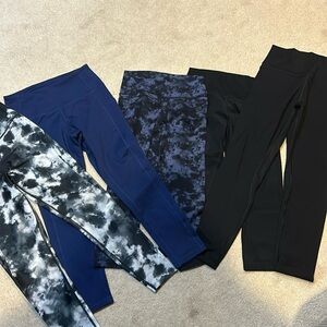 5 pair $20-size SMALL leggings- ZELLA,SOUL, CRZ YOGA- Capri and regular length